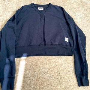 Black Converse Cropped Sweater - crew neck - size S